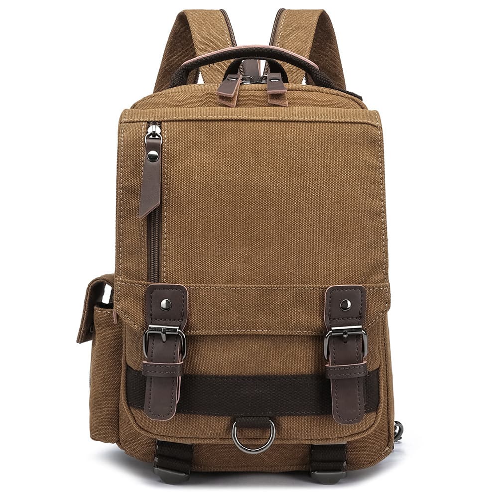 Korean Style Men's Women's Canvas Backpack Casual Fashion Business Commute Computer Bag Outdoor Travel Single Shoulder Bag
