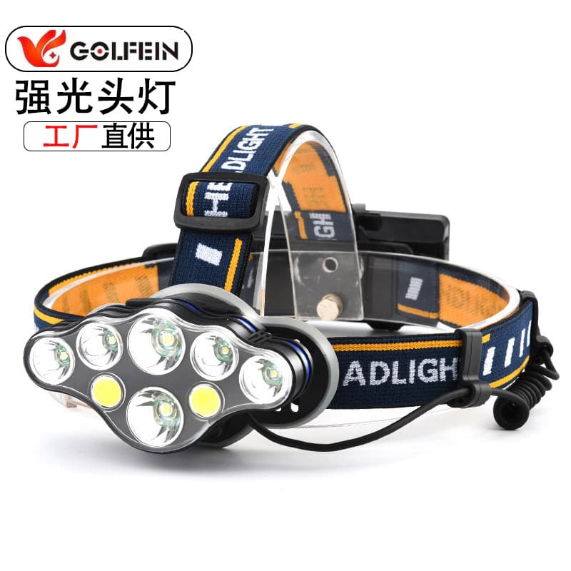 Strong Light Headlamp, Head-Mounted COB Headlamp, Outdoor LED Camping, Night Fishing, Night Running Lighting, Lightweight Headlamp