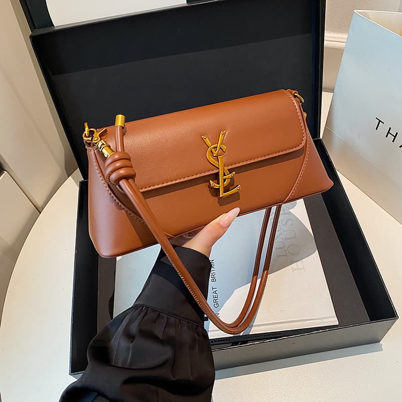 Crossbody Women's Bag 2026 New Style Niche Versatile Baguette Bag High-End Shoulder Bag Crossbody Bag European and American Style Underarm Bag