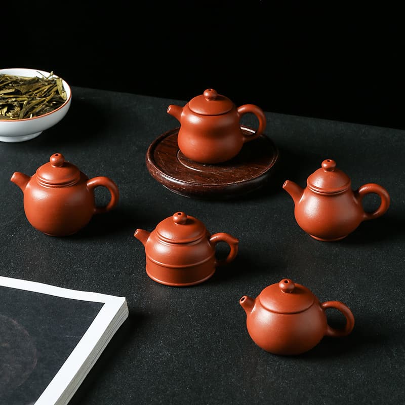 Mini milk tea pot with dry ice smoke effect, trendy handmade Zhu Ni clay pot, customizable logo, twelve styles mix and match.