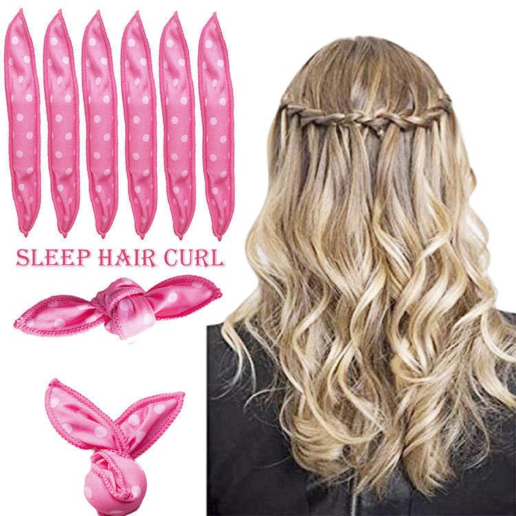 New Polka Dot Hair Rollers, Pear Head Style Curls, Creative Sponge Dry Hair Sleep Curlers, Lazy Magic Curlers