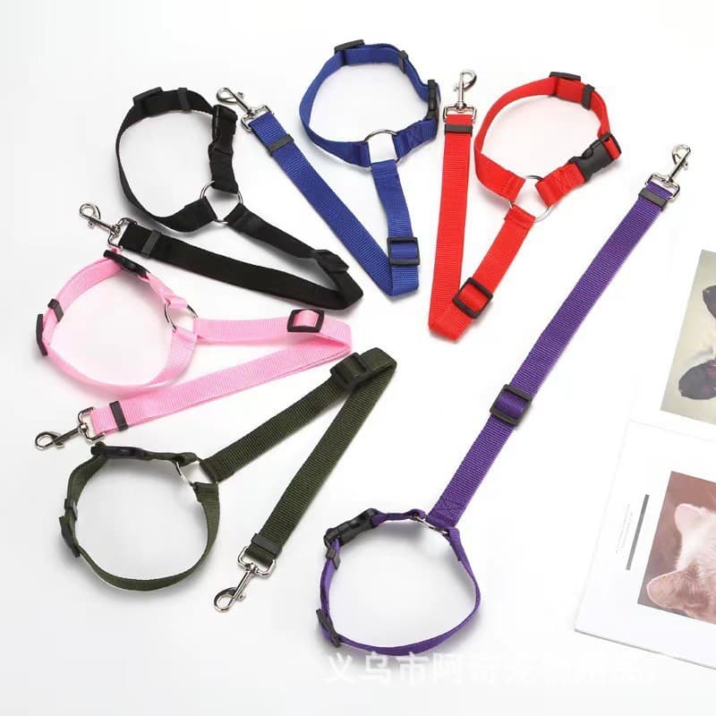Pet Car Safety Leash with Ring, Retractable Dog and Cat Leash for Car Headrest