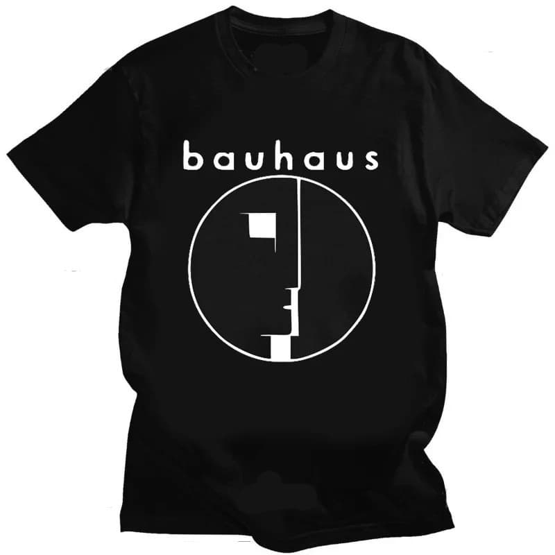 Men T Shirt Bauhaus Post Punk Goth Rock Crew Neck Graphic Pr
