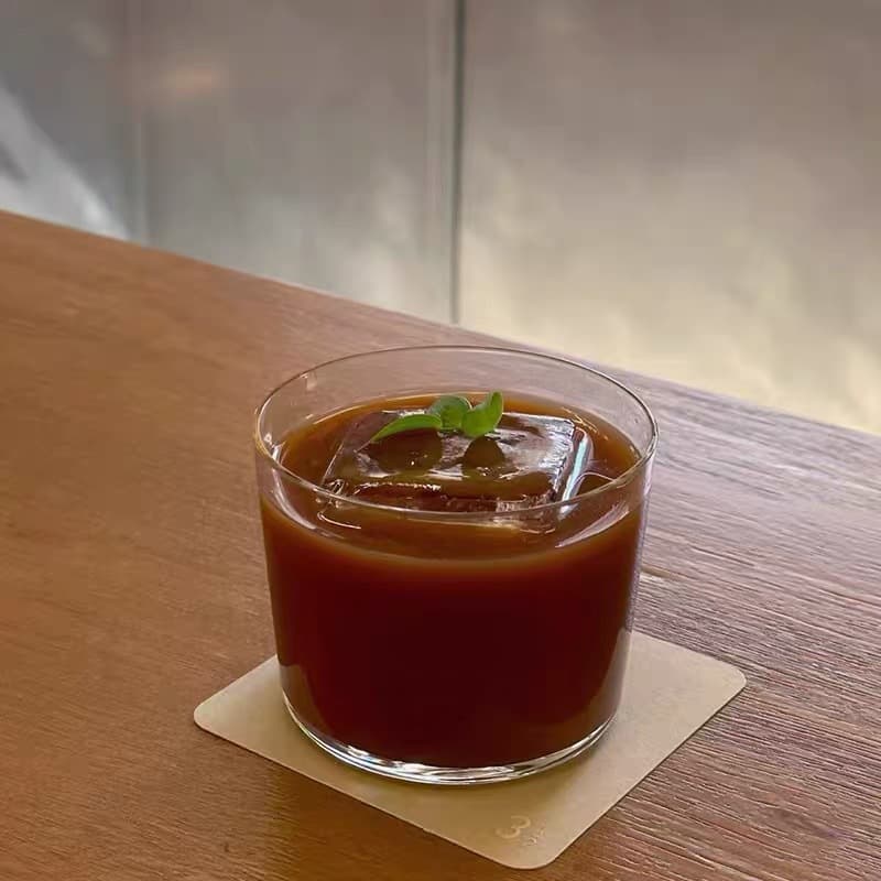 Japanese Ultra-Thin Wide-Mouth Iced Americano Latte Coffee Cup, Simple Tea Cup, Cocktail Glass, Transparent Glass Cold Drink Cup