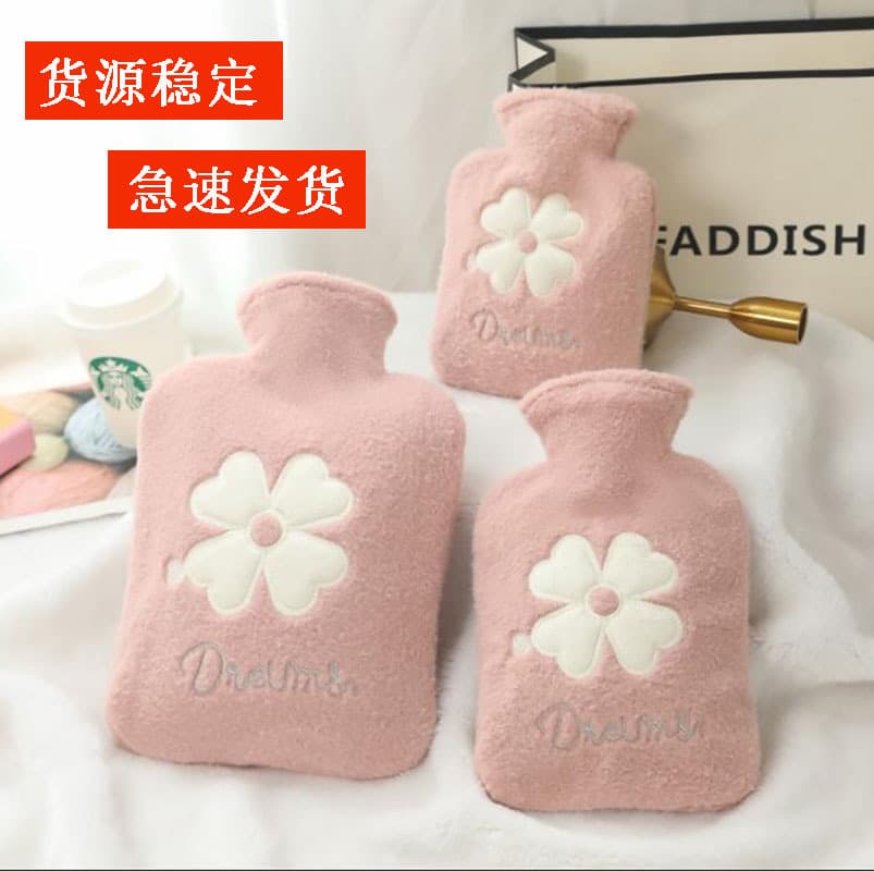 Hot water bottle refillable for women large hot compress warm stomach small size fillable warm water bag manufacturer direct for student hand warmers