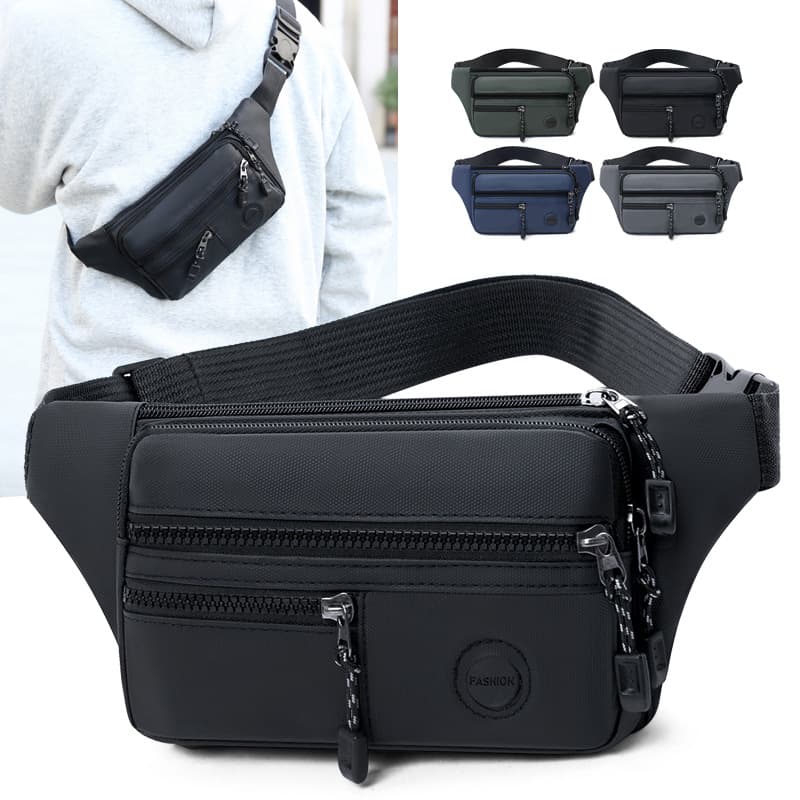 Wholesale New Crossbody Bag Water Repellent Waist Bag Men's Casual Outdoor Sports Shoulder Bag Fashion Trendy Chest Bag