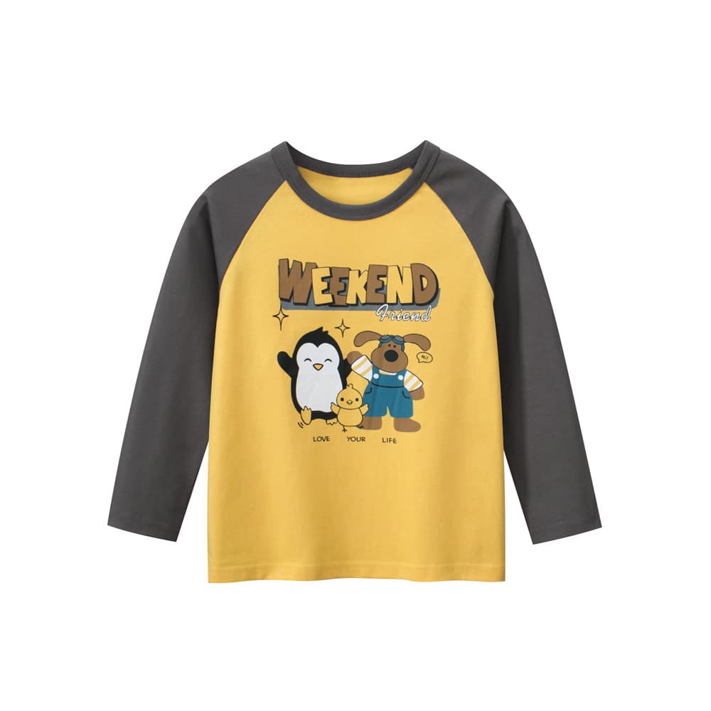 27kids Cross-Border Kids' Wear Boys' Base Layer Shirt Baby Long Sleeve T-Shirt, 2025 Spring New Style Clothing Drop Shipping