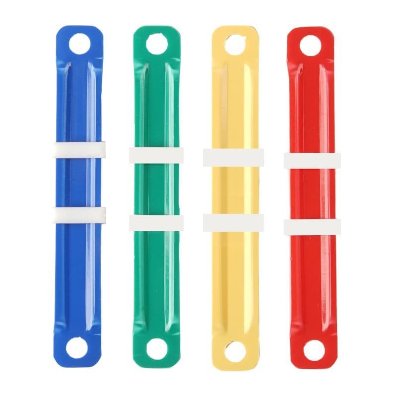 Plastic Binding Clips Two-Hole Loose-Leaf Binder Clips Colorful Binding Clips File Punch Strips Office Supplies