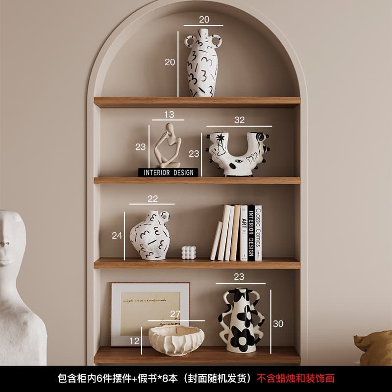 Yibeizi Vintage Style Living Room Niche Wine Cabinet Decor High-End Niche Personality Retro Wabi-Sabi Ceramic Ornament
