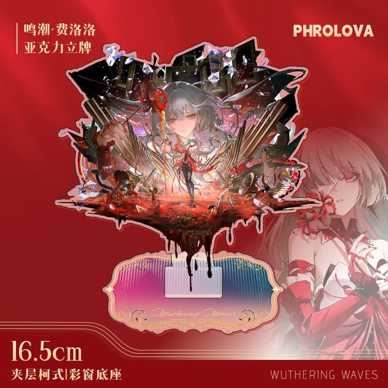 Wuthering Waves Game Merchandise: Amisferololinnai Card Draw Standee with Colorful Window Base, Exquisite Desktop Ornament Gift