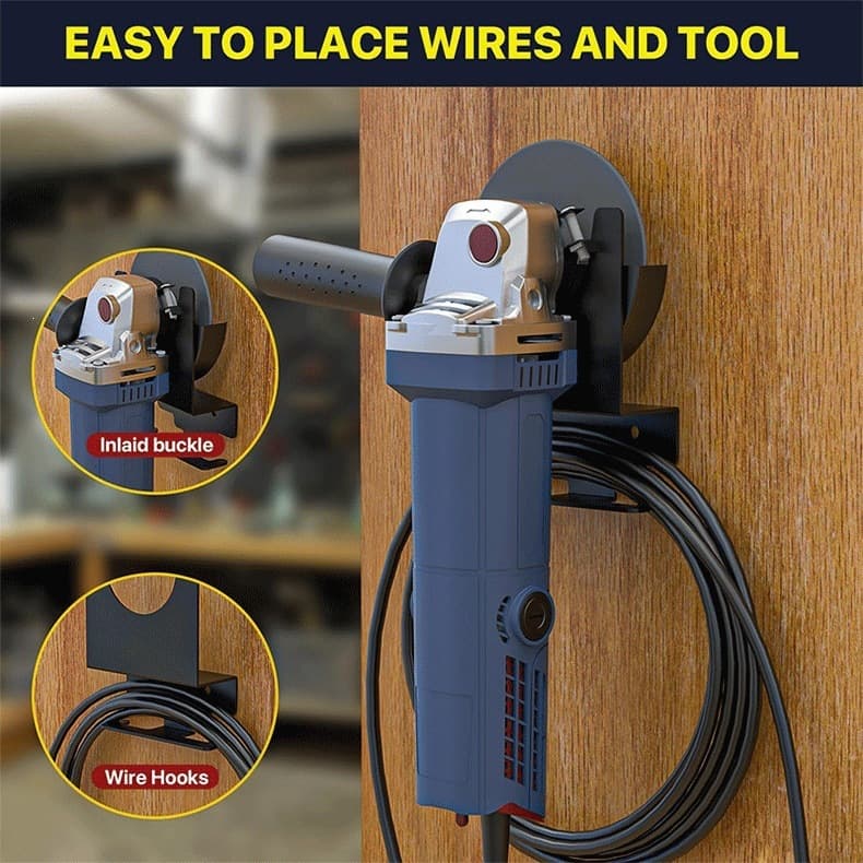 Cross-Border Hot-Selling Heavy-Duty Angle Grinder Storage Bracket Wall-Mounted Angle Grinder Storage Rack Grinder Metal Bracket