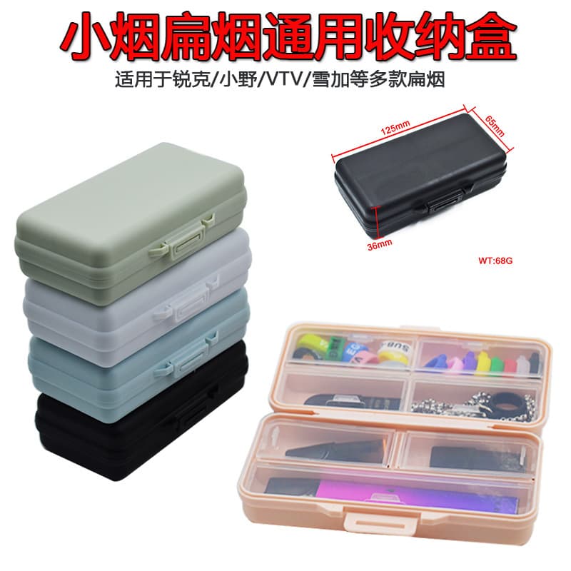 Compatible with RuiKe Small Smoke Atomizer Storage Box, Transparent Compartmentalized Case for Parts, Portable Cartridge Storage Box