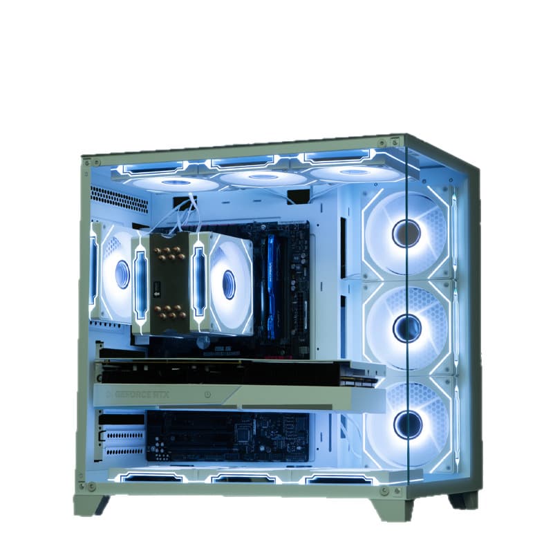 Prism 7th Gen Desktop Computer Case Fan 12cm Prism Fan CPU Fan Full Side Mirror ARGB Cooling Fan