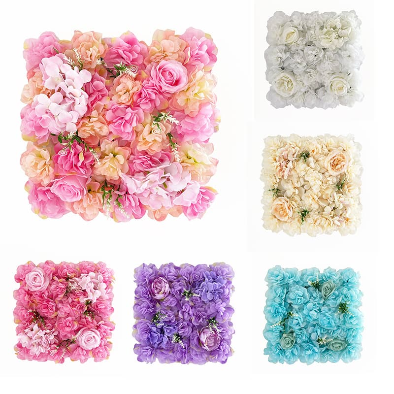 Artificial Rose Flower Wall Wedding Background Decoration Wall Mounted Silk Flowers Arch Gate Photography Studio Image Wall