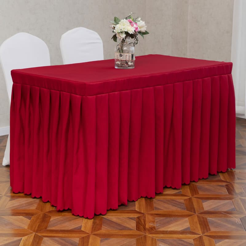 Rectangular Conference Tablecloth, Long Strip Business Exhibition Event Table Cover, Fitted Table Skirt with Plain Weave, New Product