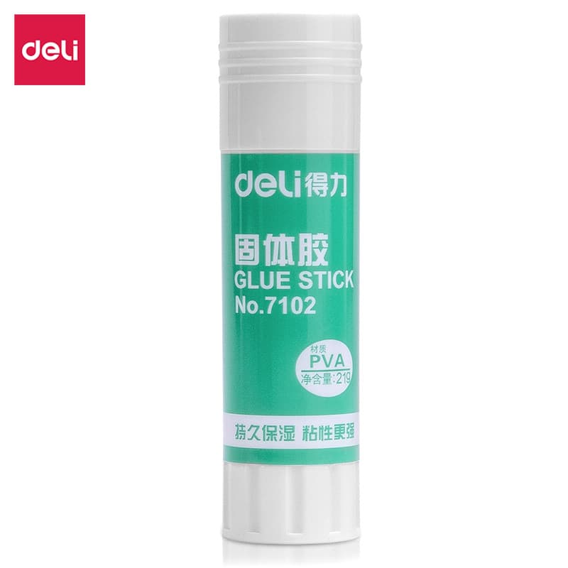Deli 7102 Glue Stick 21g Solid Glue for Handicrafts, Students, Kids, Kindergarten, Medium Glue Stick