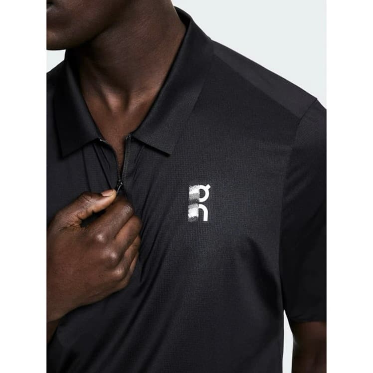 Quick-Dry Tech # O "Seamless Bonding" Lightweight Quick-Dry Half-Zip Polo Shirt Summer Short-Sleeve T-Shirt