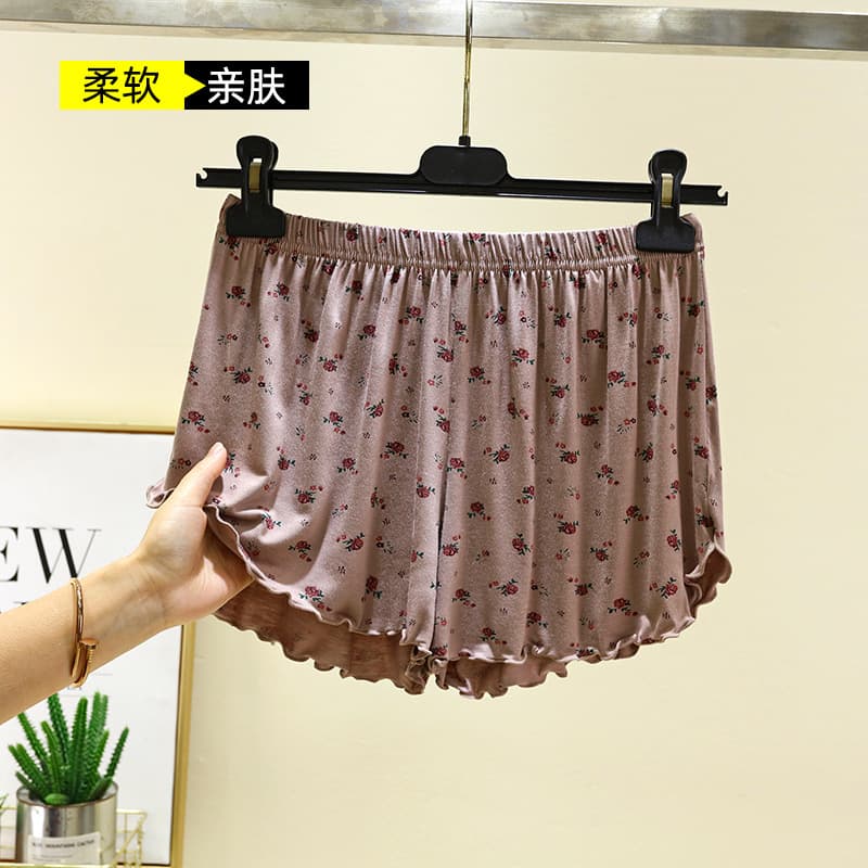 High-Waist Modal Shorts for Women, Summer Thin Home Pants, Plus Size Loose Cool Sleep Pants, Wear-Out Wide-Leg Casual Pants