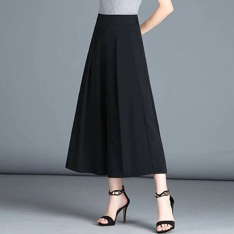 Long Wide-Leg Culottes 2026 New High-Waist Skirt Pants for Women Summer Thin Loose Cropped Wide-Leg Flowing Pants