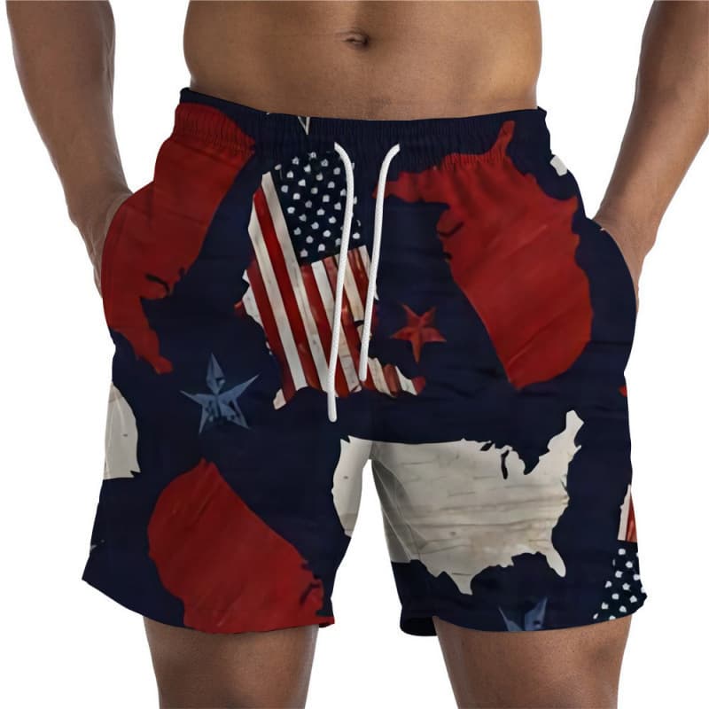 2026 Cross-Border Summer New Men's Beach Shorts 3D Digital Print Quick-Dry Casual Straight-Leg Beach Pants