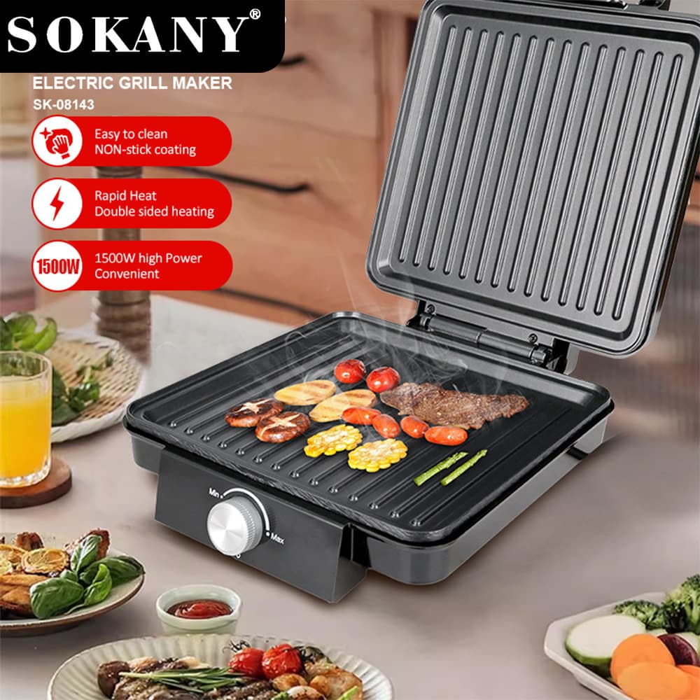 SOKANY Cross-border EU Standard Steak Machine Sandwich Maker Grill Panini Toaster Breakfast Machine Drop Shipping