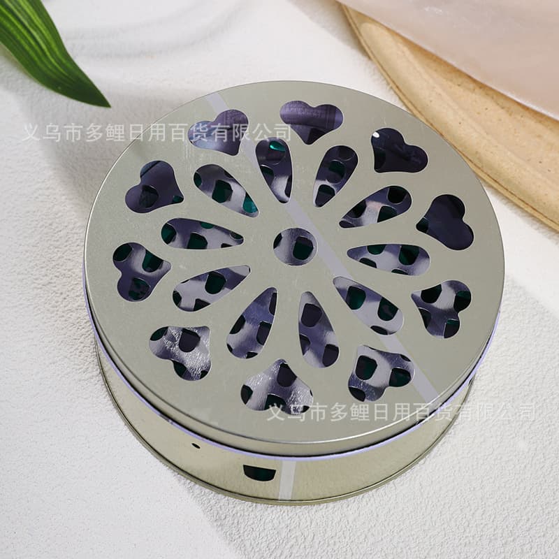 Creative Household Mosquito Coil Tray, Large Portable Serrated Lid Design, Windproof & Fireproof Ash Catcher Wholesale