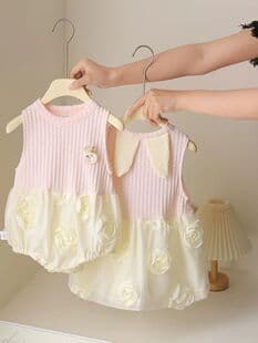 Baby Girl Summer Fashionable Outfit Infant Bodysuit Cute Princess Dress Summer Romper