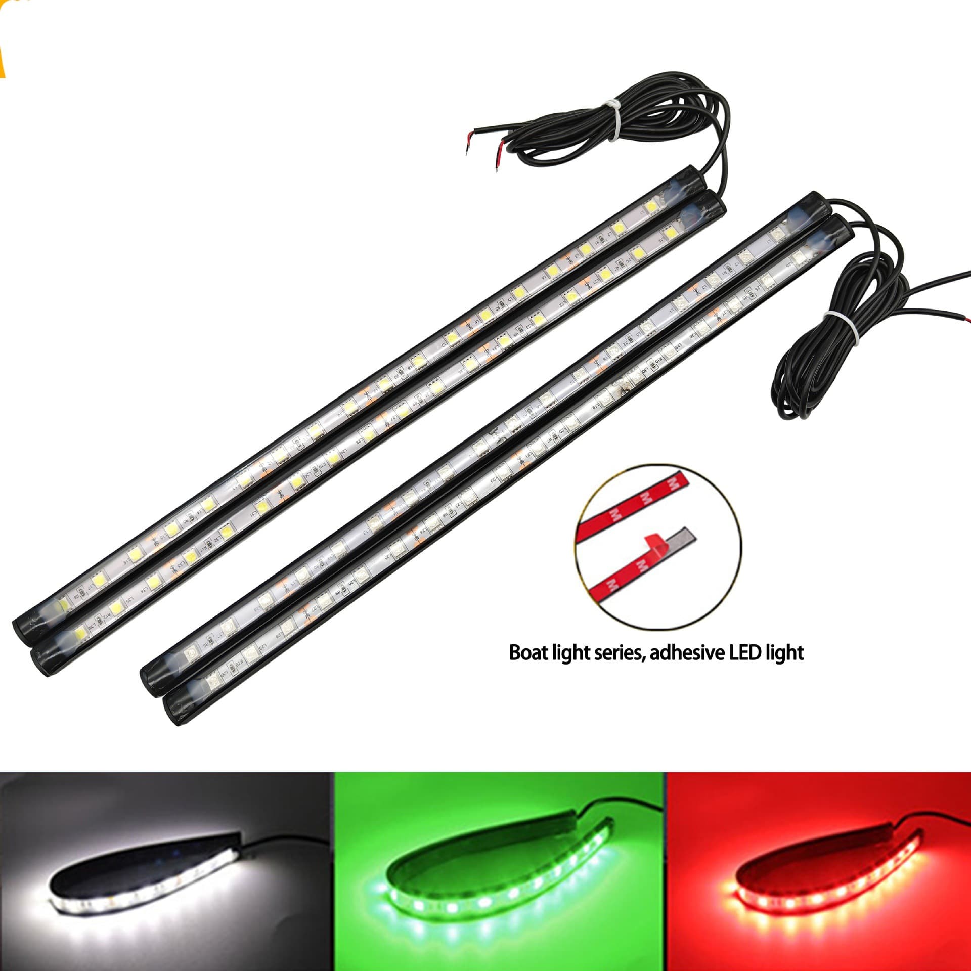 3M Attachable LED Marine Deck Waterproof Navigation Light Strip Night Fishing Light Ship Signal Light Yacht Accessories