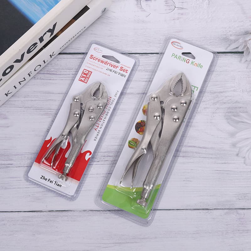 Blister packed heavy-duty pliers multi-function universal C-type round mouth manual fixed strong clamp heavy-duty pressure pliers