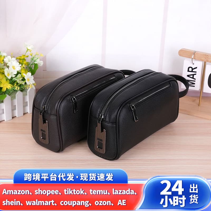 New Men's Crossbody Handbag with Combination Lock, Large Capacity Business Casual Soft Leather Tote, Wholesale