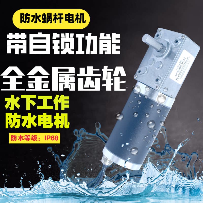 Waterproof IP68 Gear Reduction Motor Metal Gear Worm Gear Diving Dustproof Submersible Electric Motor for Kitchen Appliances