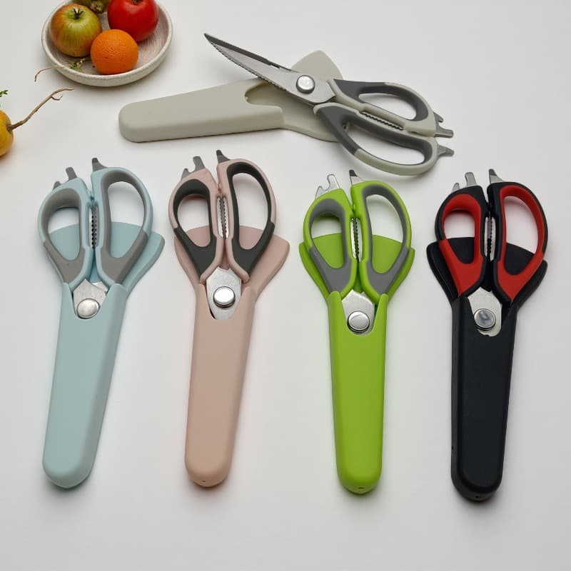 Yangjiang Multi-functional Kitchen Magnetic Refrigerator Scissors Detachable Stainless Steel Household Poultry Bone Shears
