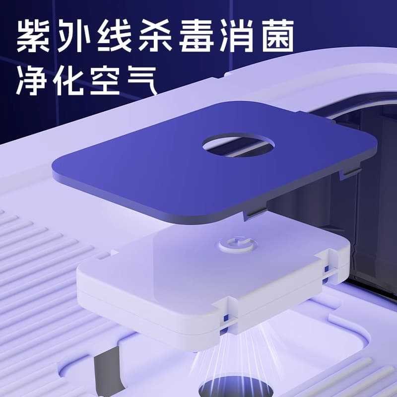 Fully Enclosed Extra Large Cat Litter Box with Anti-Tracking, Odor Control, Splash-Proof, Top-Entry, One-Piece Design
