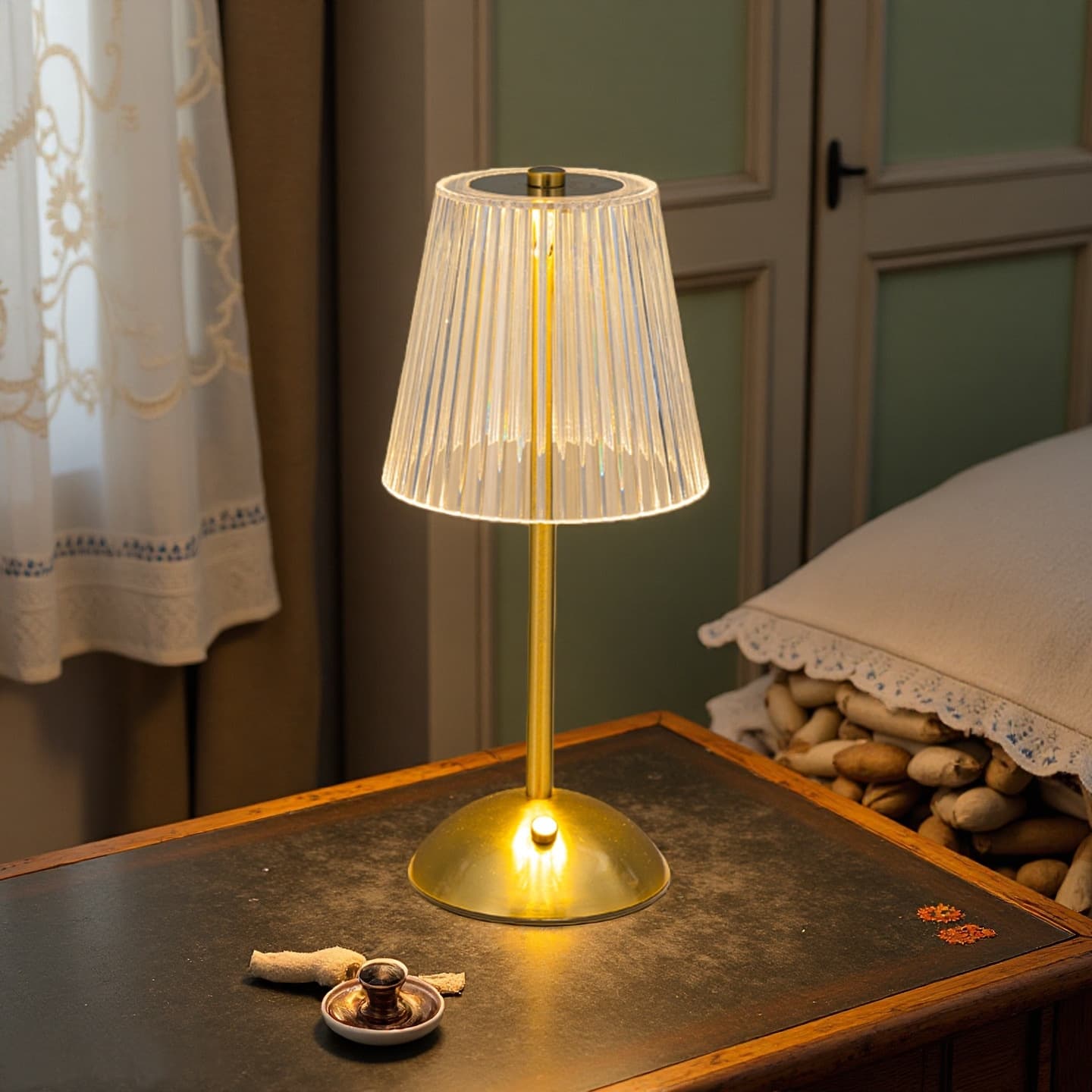 LED table lamp retro cafe atmosphere lamp table lamp touch USB charging bar gift acrylic night light