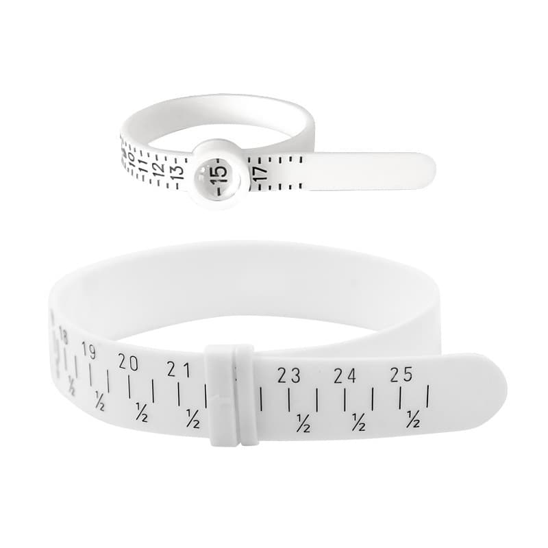 PE jewelry measuring tool 15-25 bracelet measuring ruler with magnifying glass US size ring gauge for screening measurement