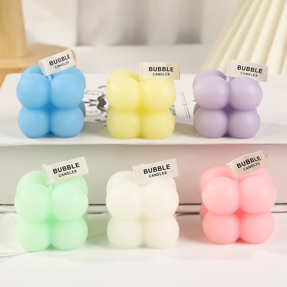 Mini Magic Cube Scented Candle Wholesale, Creative Handmade Cute Bubble-Shaped Aroma Candle for Home, Gift for Cross-Border Ecommerce