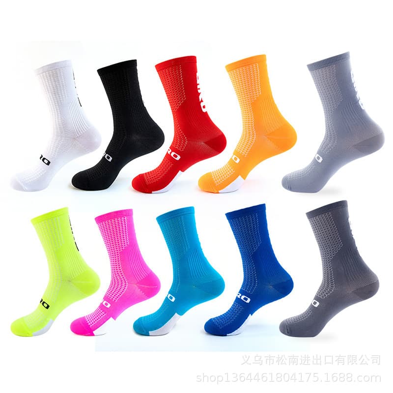 New GLCO Mountain Bike Mid-Calf Cycling Socks Running Sports Socks Outdoor Basketball Socks Quick-Dry Anti-Wear