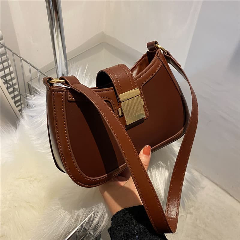 Spring/Summer Retro Small Bag 2026 New Style Simple Women's Bag Casual Crossbody Bag Textured Stylish Shoulder Underarm Bag