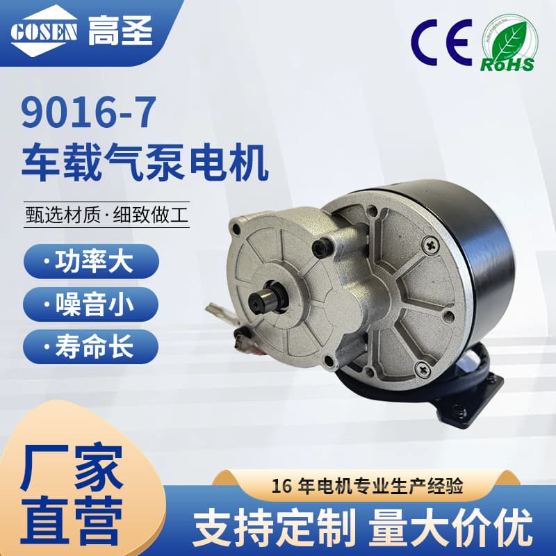 Car Air Pump Small Brushed Motor with Reduction Gear, High Power, High Torque, High Load, Durable DC Motor