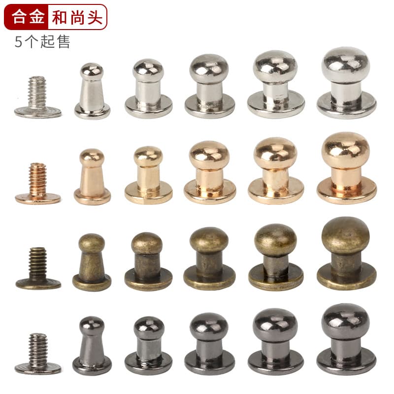 Manufacturer Cross-border Zinc Alloy Monk Head Nipple Stud Bag Leather Hardware Accessories Screws DIY Wholesale