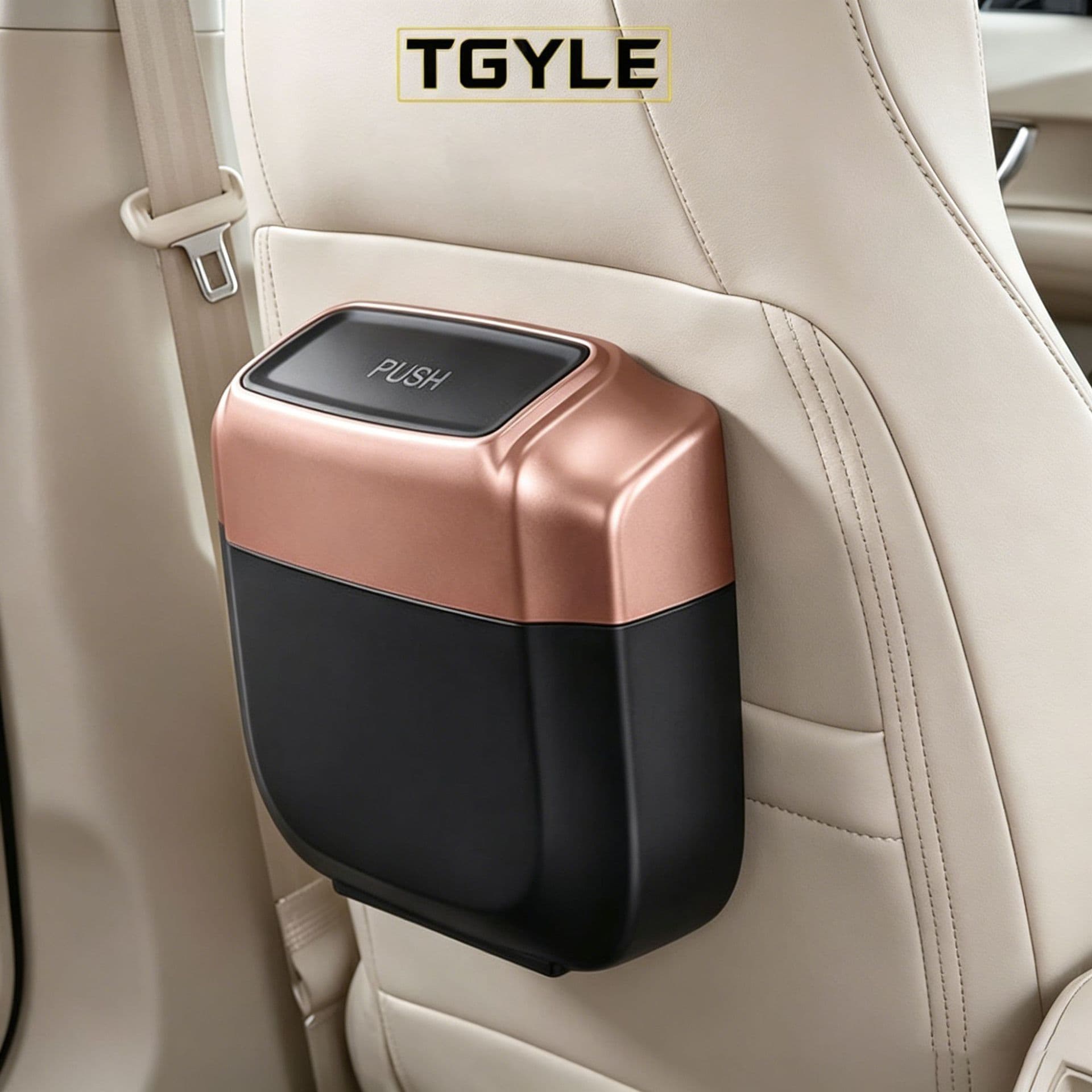 Car Trash Can Door Hanging Storage Box Multifunctional Organizer with Lid Creative Mini Waterproof Trash Bin