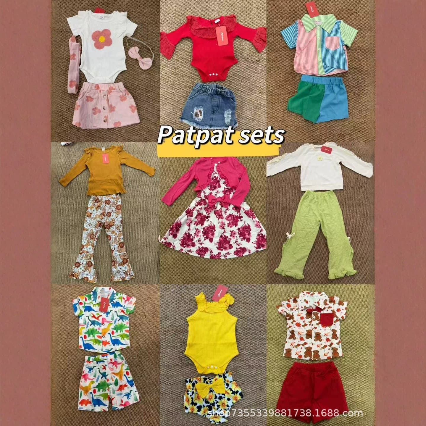 2026 spring and summer foreign trade patpat children's clothing men's and women's clothing miscellaneous European and American fashion cute skirt suits tail goods