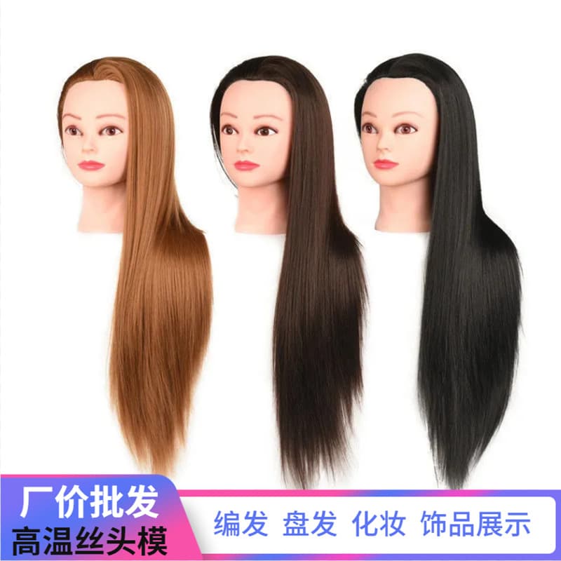 Realistic Wig Head Mannequin Hair Styling Model for Braiding, Updo, and Makeup Practice