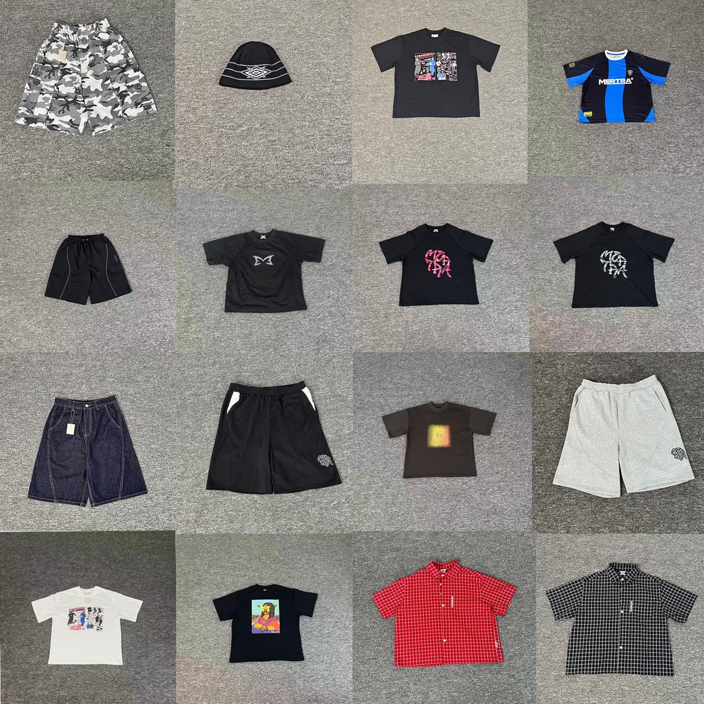 American Streetwear Brand Mertra Letter Print Short Sleeve T-Shirt 2025 Spring Summer Casual Loose High Street Shorts for Men and Women