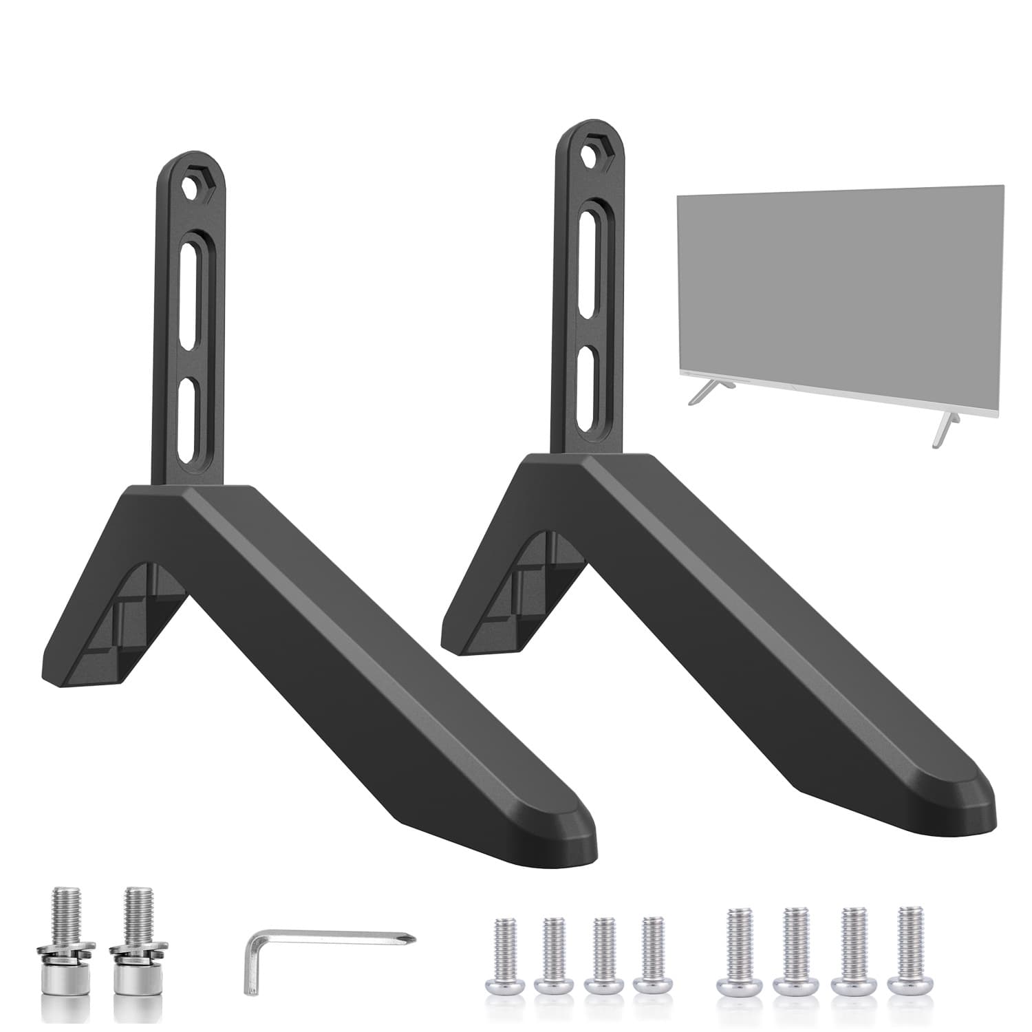 2nd Generation Upgraded TV Base Desktop Lift Stand, LCD Display Stand, TV Desktop Stand Base