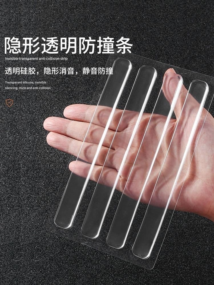Anti-collision Door Bumper Silicone Pad Wall Sticker Refrigerator Door Edge Protector Buffer Strip for Cabinet Door Glass Chair Car Door
