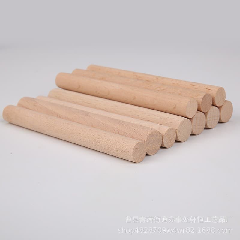 Beech Wood Round Rod Yoga Body Stick Back Opener Tapestry Rod DIY Rolling Pin Wooden Stick Clothes Hanger Rod