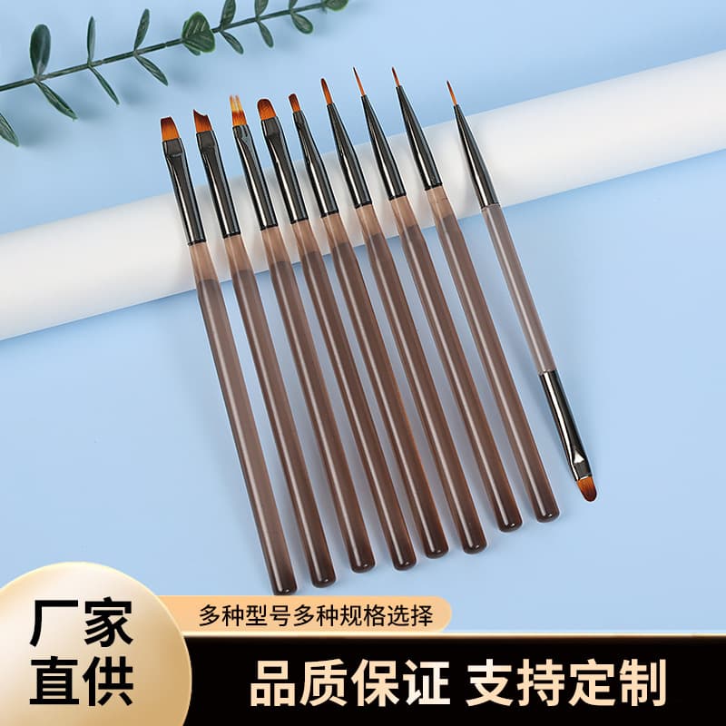 Japanese-style nail art brush set, double-ended construction brush, gel nail art brush, liner brush, gradient brush, gel nail art.