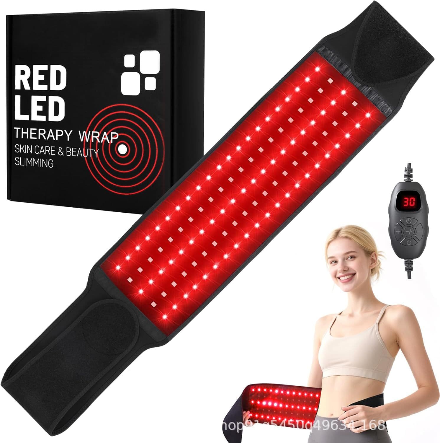 Cross-border Source Massage Waist Belt Sweat Waist Belt Infrared Heating Red Light Waist Belt Infrared Therapy Lamp Therapy Device