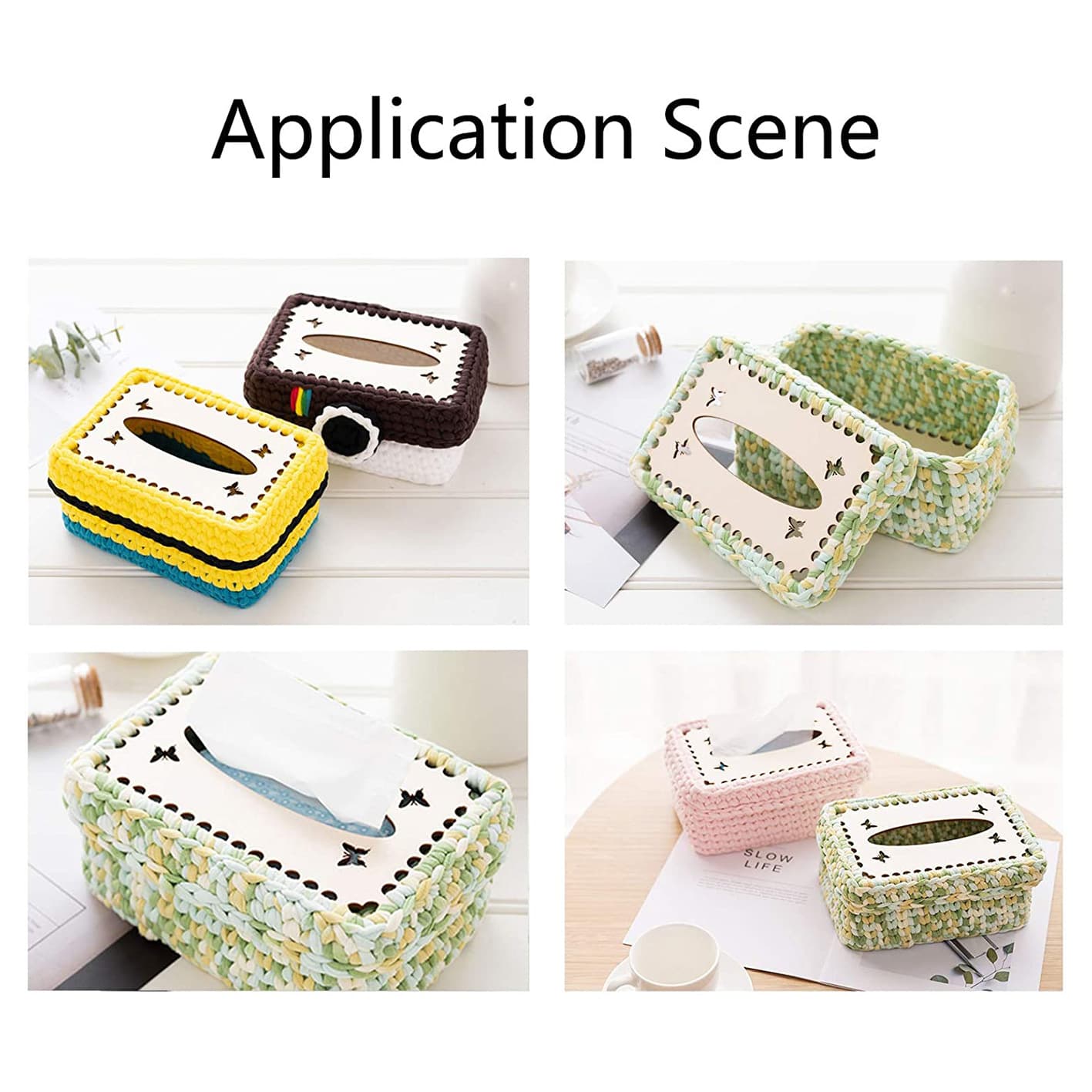 2pcs foreign trade wooden crochet bag base DIY basket weaving crafts making home decoration